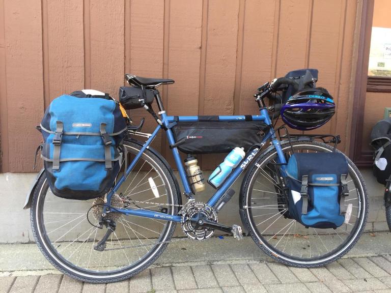 Fully loaded touring bike