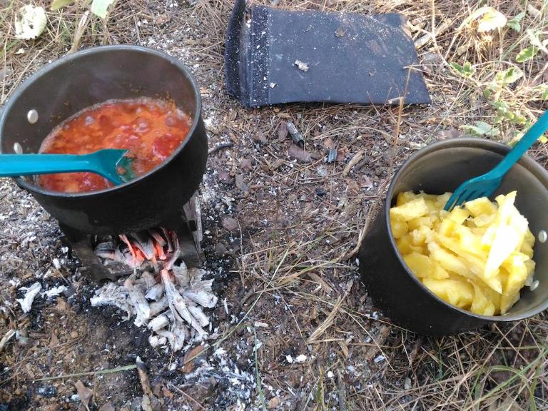 Cooking on a Bike Tour: Pot, Stove, and the Mess